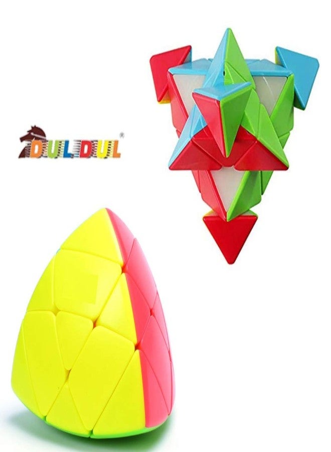 DUL DUL Combo of Triangle Pyramid Cube,Mastermorphix Pyramorphix Cube Stickerless Circular Mind Maze High Speed Magic Cube Puzzle Toy. - Image 3